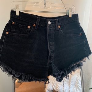Black denim shorts from Levi’s
